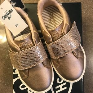 Rose gold toddler shoes